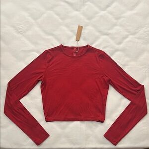 SKIMS SOFT LOUNGE LONG SLEEVE CROP TOP